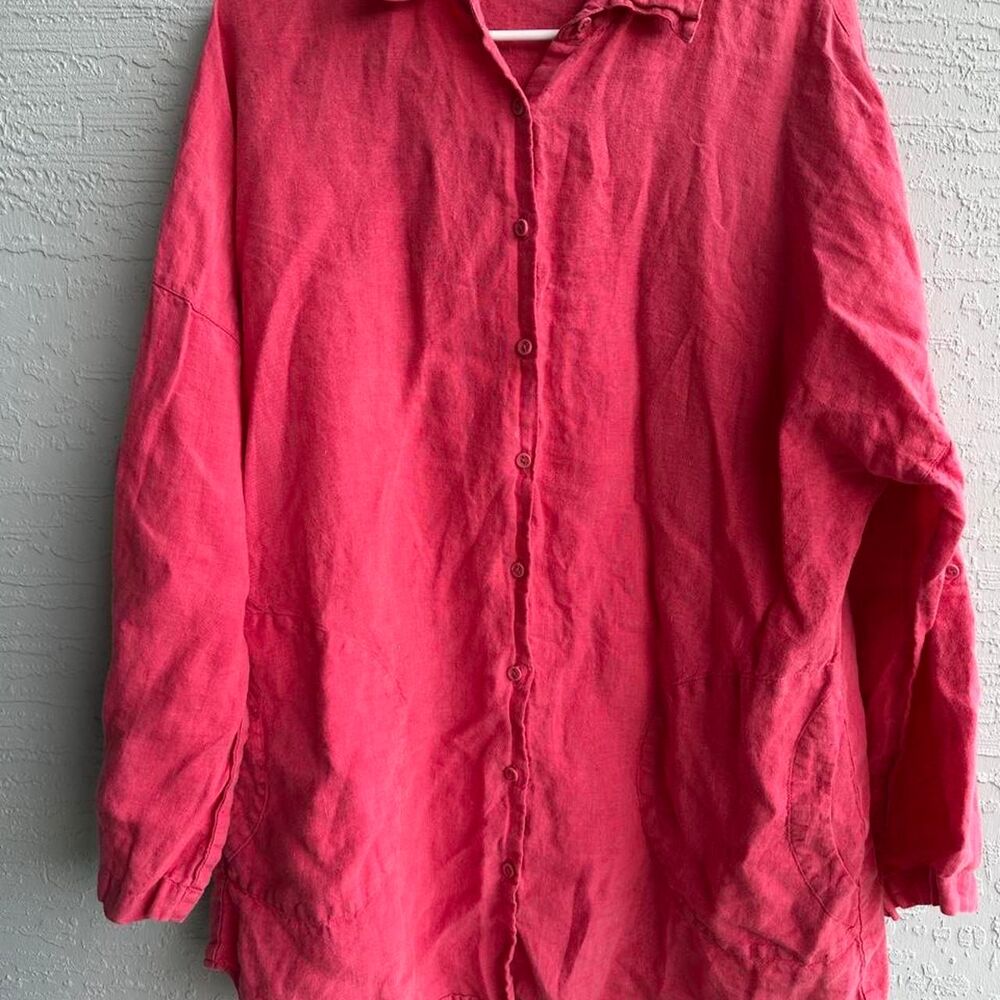 Chico-s Women's Pink and Red Shirt